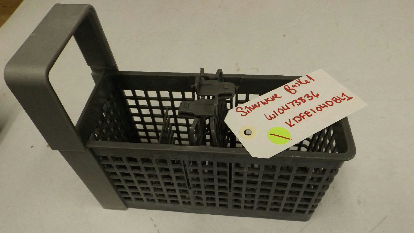 KITCHENAID WHIRLPOOL DISHWASHER W10473836 SILVERWARE BASKET USED KITCHENAID WHIRLPOOL DISHWASHER W10473836 SILVERWARE BASKET USED